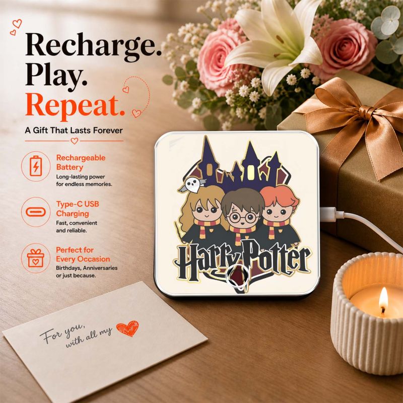 Musical Fridge Magnet Harry Potter Theme Gift for Fans, Kids, Teens Rechargeable Speaker Harry Potter Theme Return Gift for Birthday